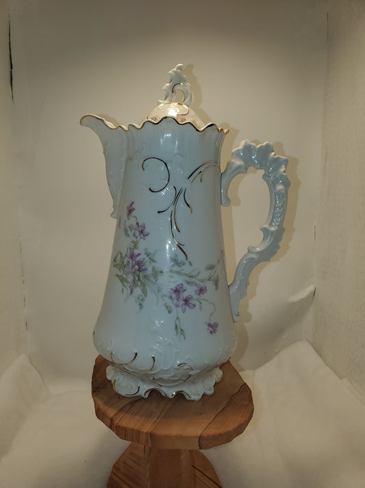 BRUNSWICK GERMANY PORCELAIN CHOCOLATE AND TEA POT WITH LID
