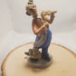 Clown With Balloons and Violin Figurine - Vintage Porcelain
